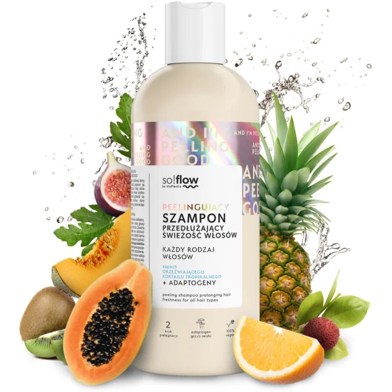 so!flow Peeling Shampoo Prolonging Hair Freshness piling šampon za mastno lasišče 400 ml