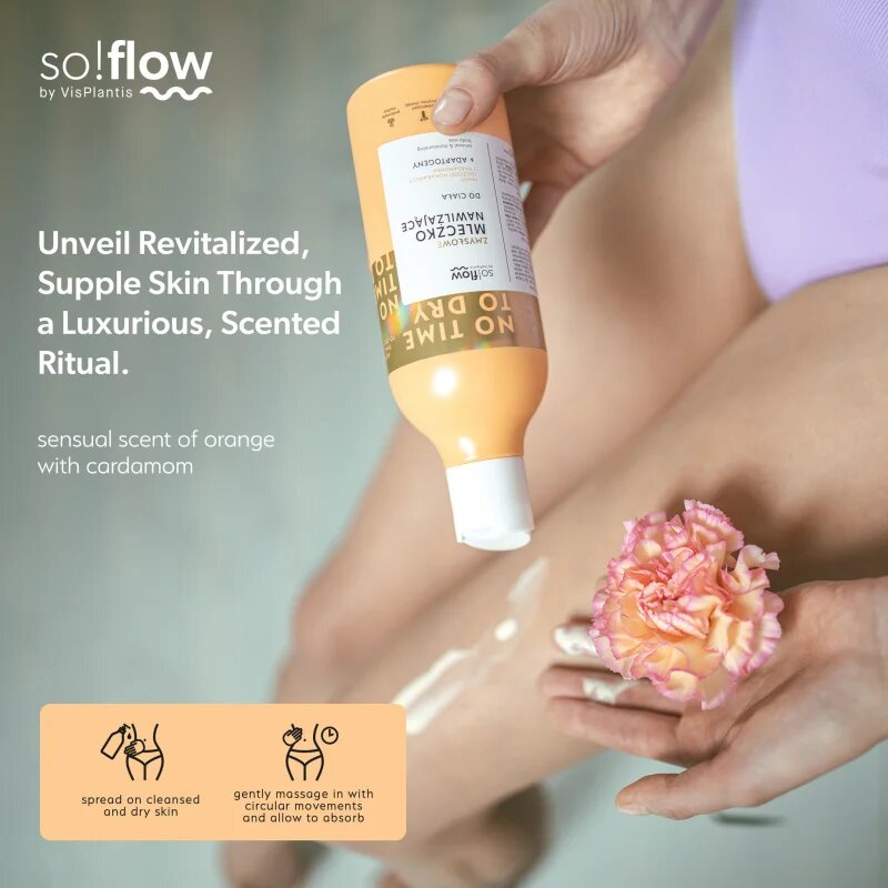 so!flow Sensual Moisturizing Shower Milk losjon za telo Orange With Cardamom 400 ml