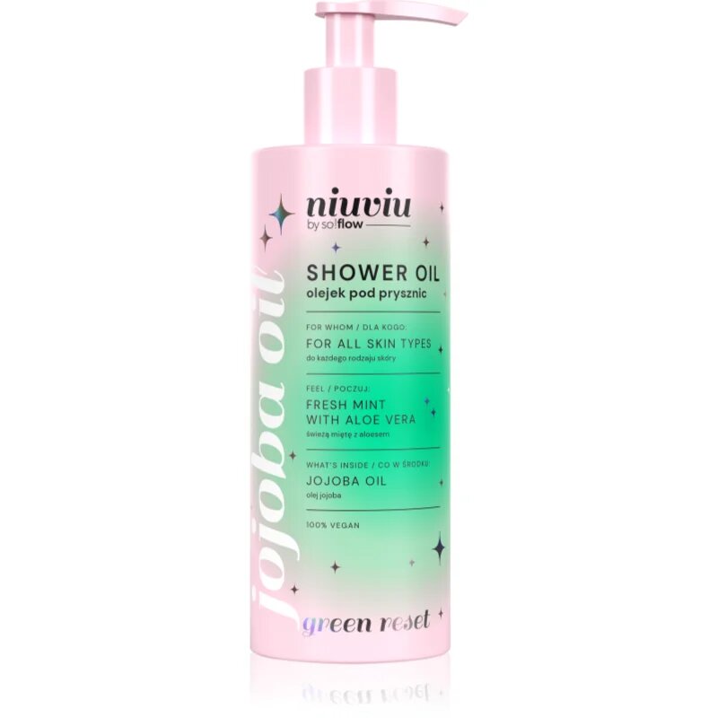 so!flow Shower Oil Fresh Mint With Aloe Vera osvežilno olje za prhanje 300 ml