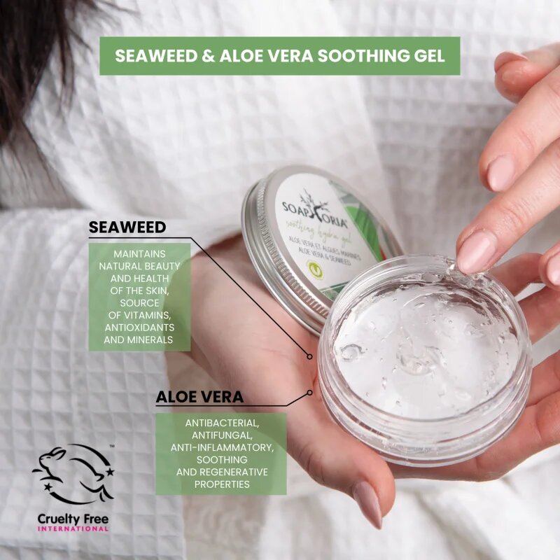 Soaphoria Care Aloe Vera & Seaweed Gel pomirjajoči gel z aloe vero in morskimi algami 50 ml