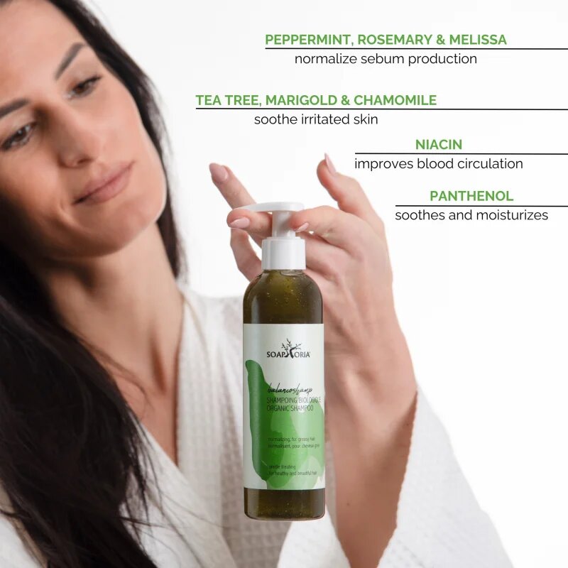 Soaphoria Hair Care Organic Shampoo tekoči organski šampon za mastne lase 250 ml