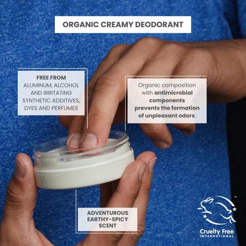 Soaphoria In Black Organic Creamy Deodorant organski kremasti deodorant za moške 50 ml
