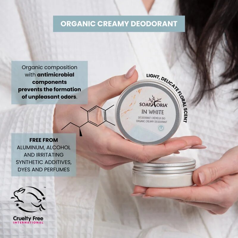 Soaphoria In White Organic Creamy Deodorant organski kremasti deodorant za ženske 50 ml