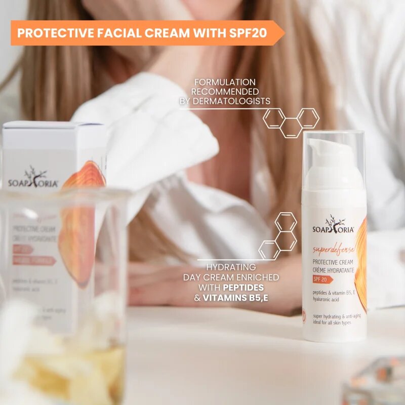 Soaphoria SuperDefense vlažilna in zaščitna krema s peptidi SPF 20 50 ml
