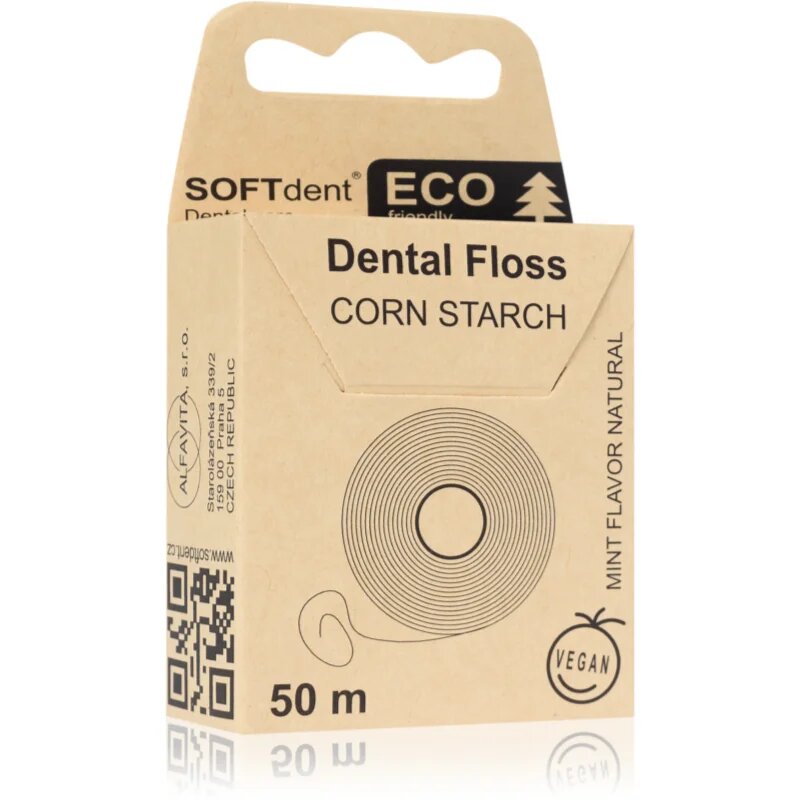 SOFTdent ECO Corn Starch zobna nitka Mint 50 m