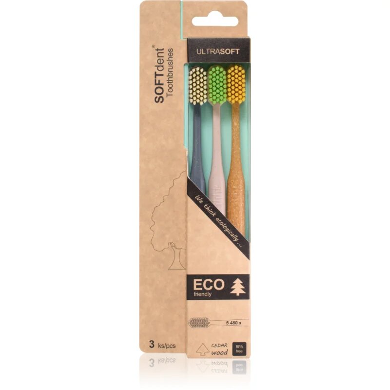 SOFTdent ECO Ultra Soft zobna ščetka 3 kos