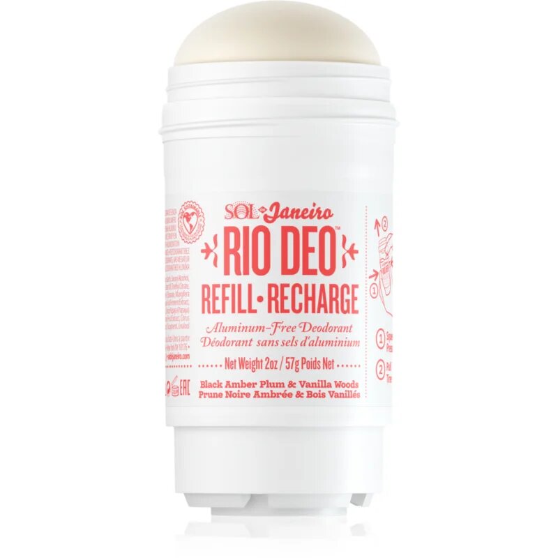 Sol de Janeiro Rio Deo Aluminium-Free Deodorant Cheirosa 40 trdi deodorant brez aluminijevih soli nadomestno polnilo 57 g