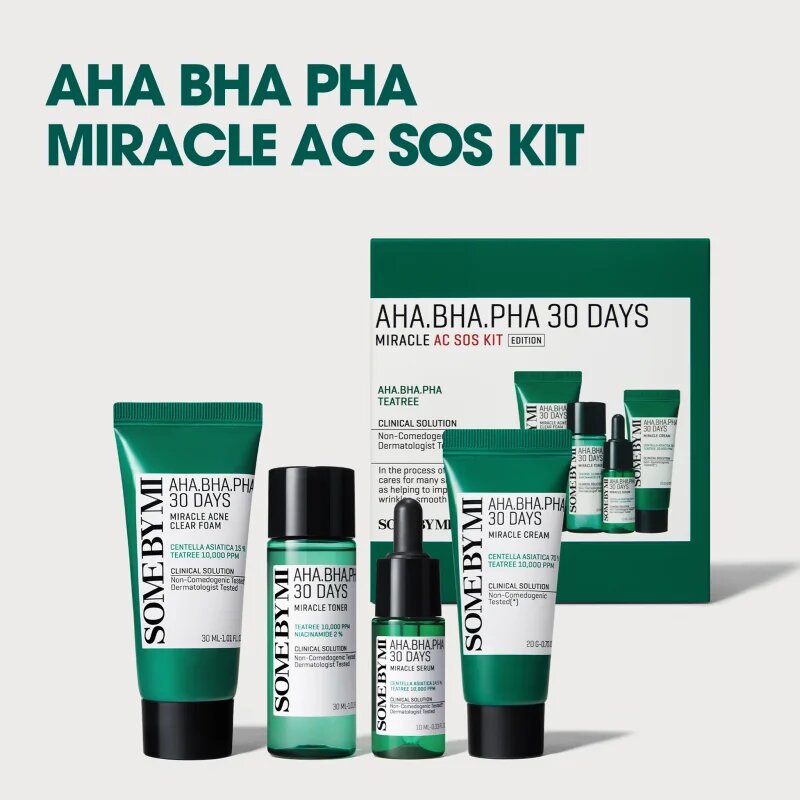 Some By Mi AHA∙BHA∙PHA 30 Days Miracle AC SOS Kit darilni set proti aknam