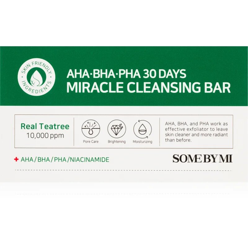 Some By Mi AHA∙BHA∙PHA 30 Days Miracle Cleansing Bar vlažilno čistilno milo za mastno in problematično kožo 106 g