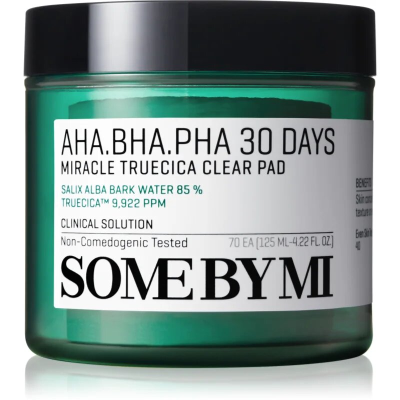 Some By Mi AHA∙BHA∙PHA 30 Days Miracle Truecica Clear Pad čistilne blazinice za problematično kožo akne 70 kos