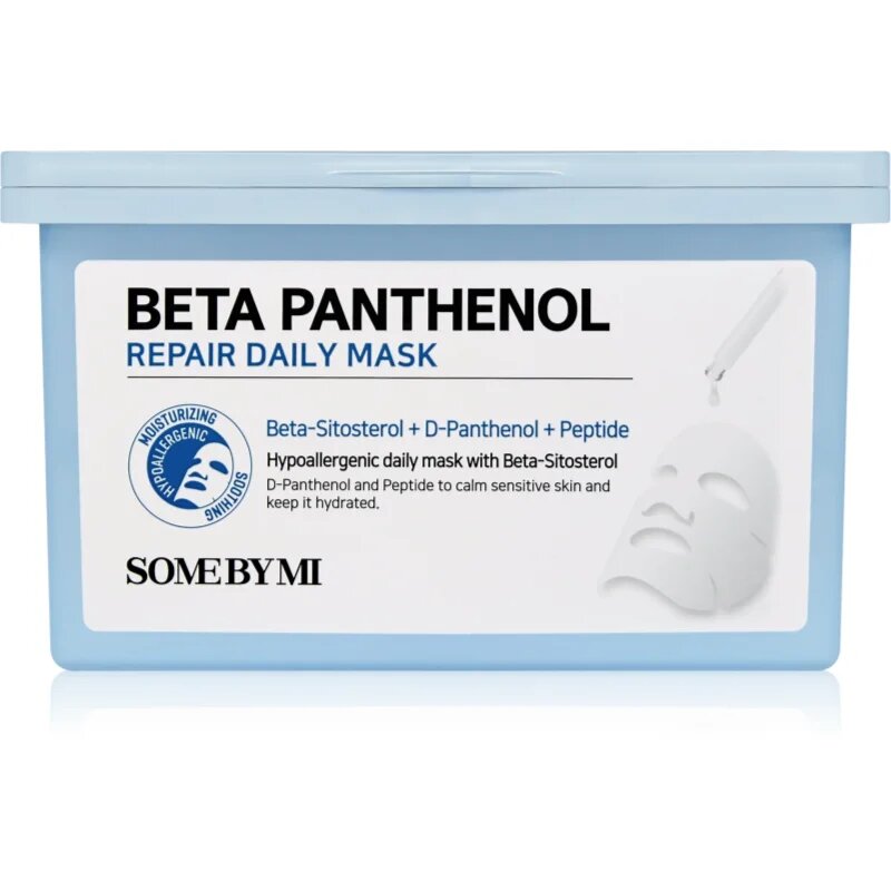 Some By Mi Beta Panthenol Repair Daily Mask pomirjevalna tekstilna maska veliko pakiranje 30 kos