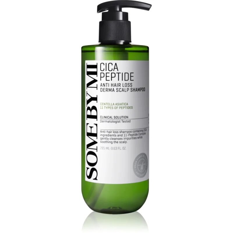Some By Mi Cica Peptide Derma Scalp Shampoo krepilni šampon proti izpadanju las s pomirjajočim učinkom 285 ml