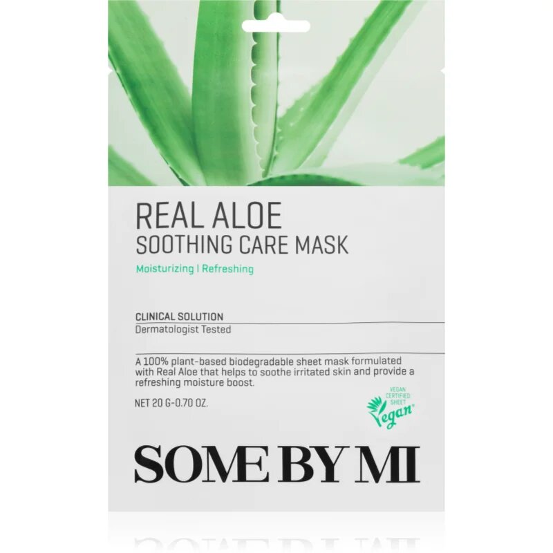 Some By Mi Clinical Solution Aloe Soothing Care Mask pomirjevalna tekstilna maska 20 g