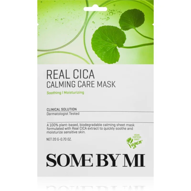 Some By Mi Clinical Solution Cica Calming Care Mask pomirjevalna tekstilna maska za občutljivo kožo 20 g