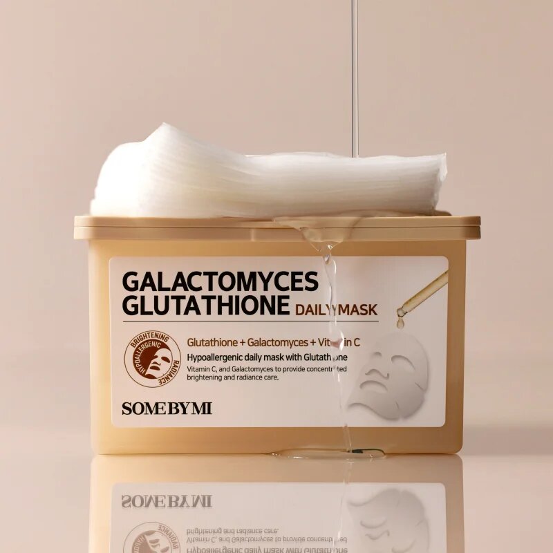 Some By Mi Galactomyces Glutathione Daily Mask Pack revitalizacijska maska iz platna veliko pakiranje 30 kos