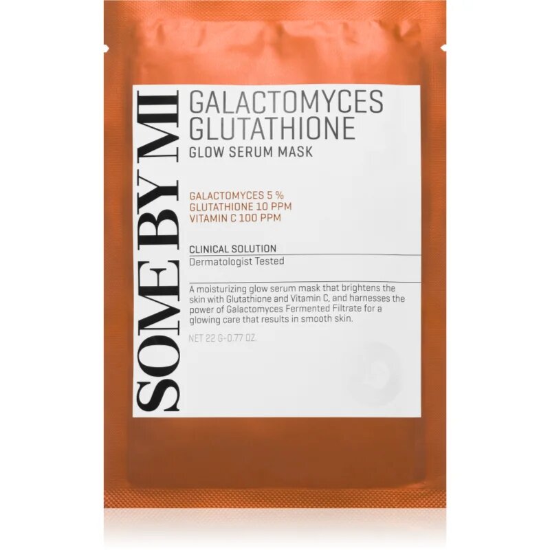 Some By Mi Galactomyces Glutathione Glow Serum Mask revitalizacijska maska iz platna za občutljivo in suho kožo 22 g