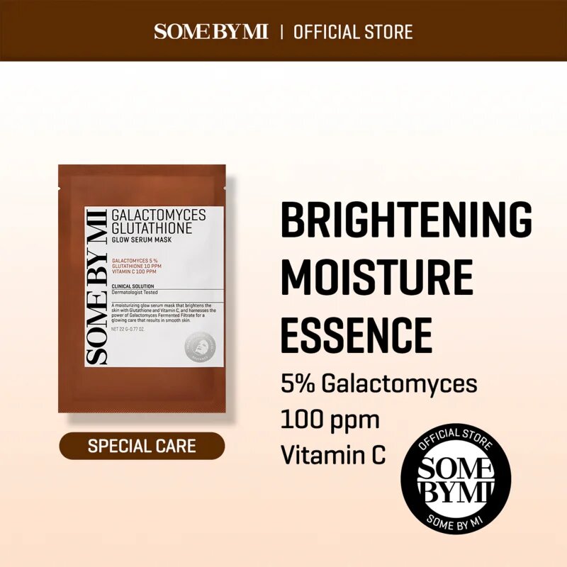 Some By Mi Galactomyces Glutathione Glow Serum Mask revitalizacijska maska iz platna za občutljivo in suho kožo 22 g