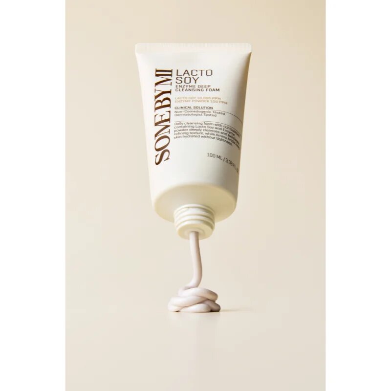 Some By Mi Lacto Soy Enzyme Deep Cleansing Foam globinsko čistilna pena s pomirjajočim učinkom 100 ml