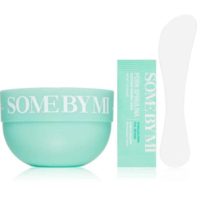 Some By Mi PDRN Spirulina Soothing Sherbet Mask pomirjajoča maska za obraz s hladilnim učinkom 10x1 g
