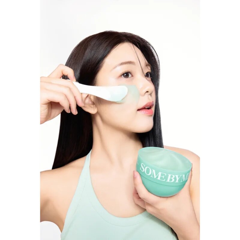 Some By Mi PDRN Spirulina Soothing Sherbet Mask pomirjajoča maska za obraz s hladilnim učinkom 10x1 g