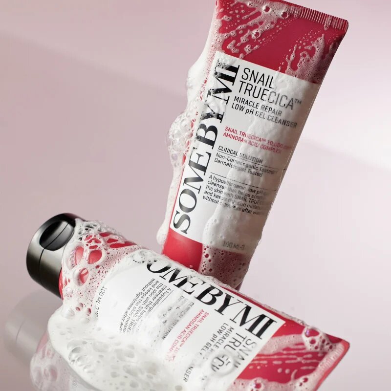 Some By Mi Snail Truecica Miracle Repair Low pH Cel Cleanser pomirjevalni čistilni gel za mastno in problematično kožo 100 ml