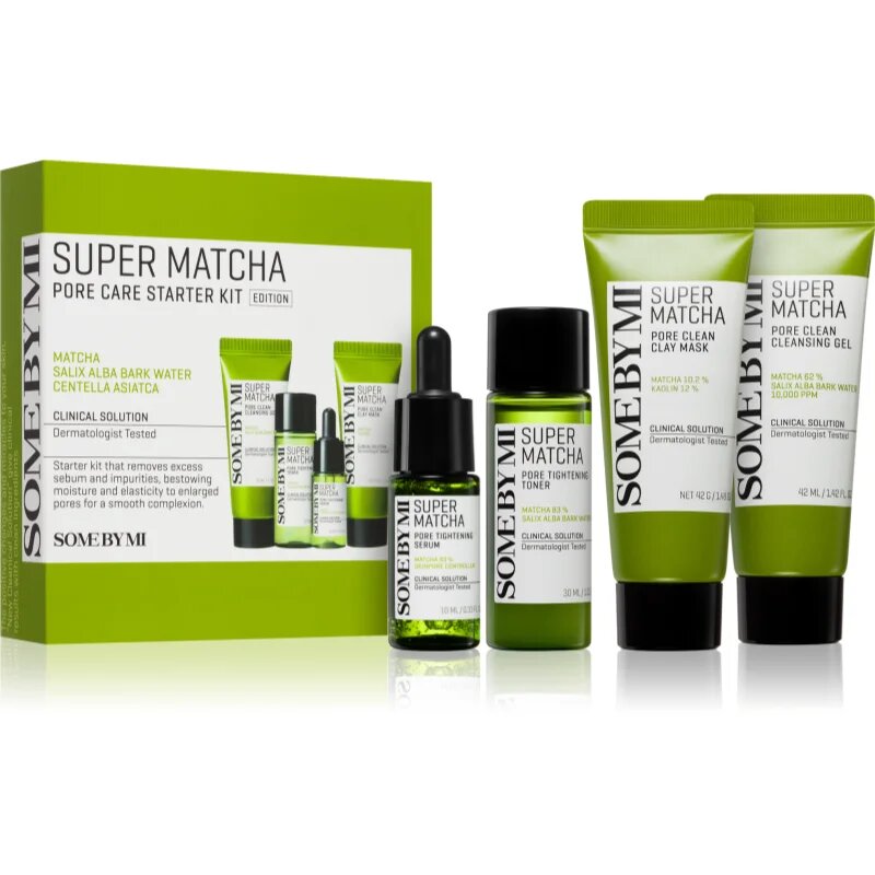 Some By Mi Super Matcha Pore Care Starter Kit darilni set za zmanjšanje por in mat videz kože