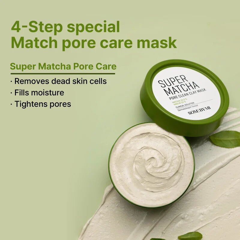 Some By Mi Super Matcha Pore Clean Clay Mask čistilna maska za obraz iz ilovice za zmanjšanje por 100 g