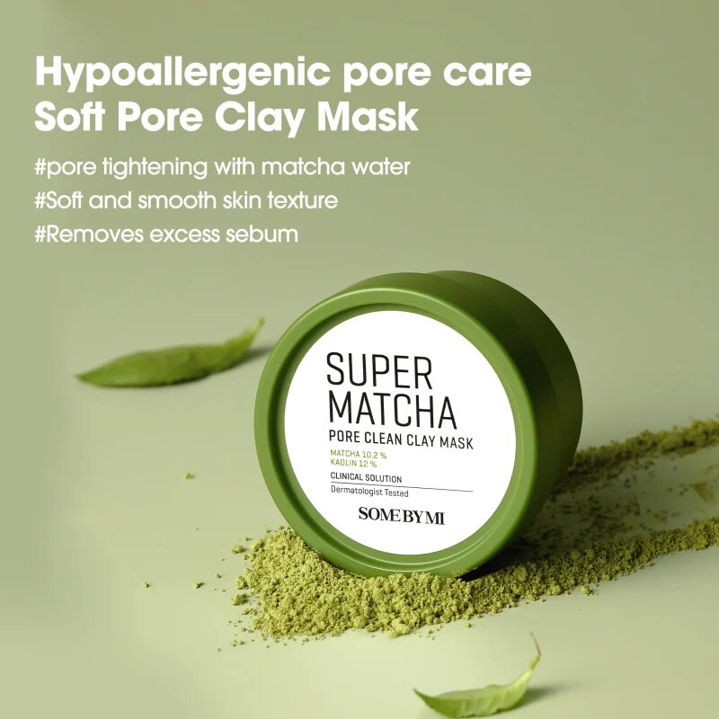 Some By Mi Super Matcha Pore Clean Clay Mask čistilna maska za obraz iz ilovice za zmanjšanje por 100 g