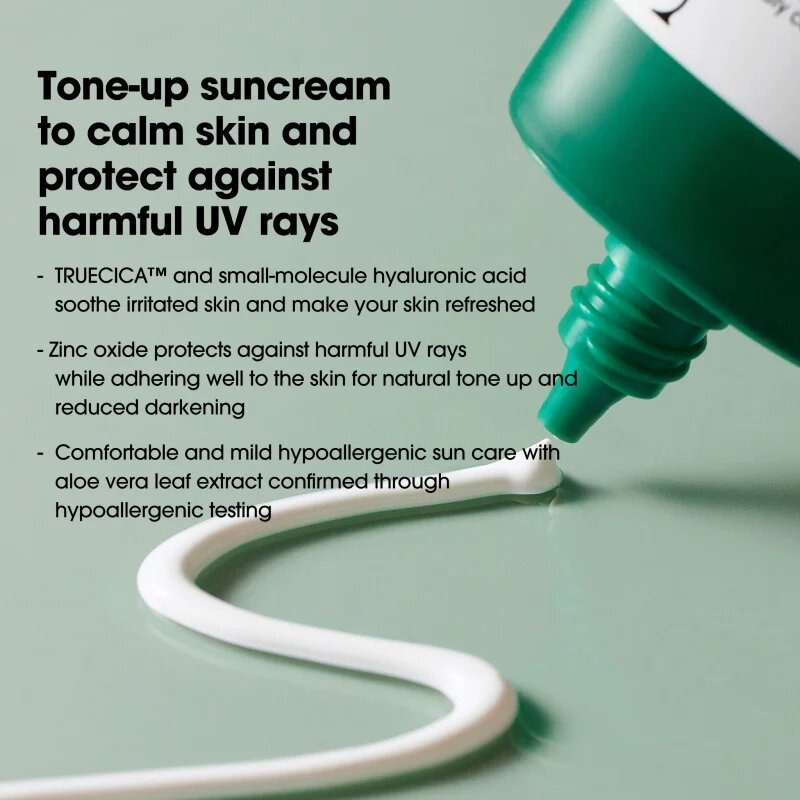 Some By Mi Truecica Mineral Calming Tone-up Suncream pomirjajoča in zaščitna krema SPF 50+ 50 ml