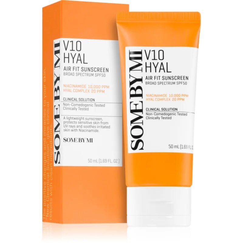 Some By Mi V10 Hyal Air Fit Sunscreen lahka zaščitna krema za obraz SPF 50+ 50 ml