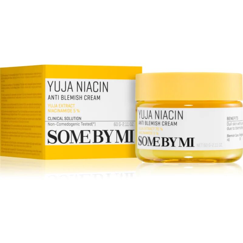 Some By Mi Yuja Niacin Anti Blemish Cream vlažilna in posvetlitvena krema za obraz za kožo s hiperpigmentacijo 60 g