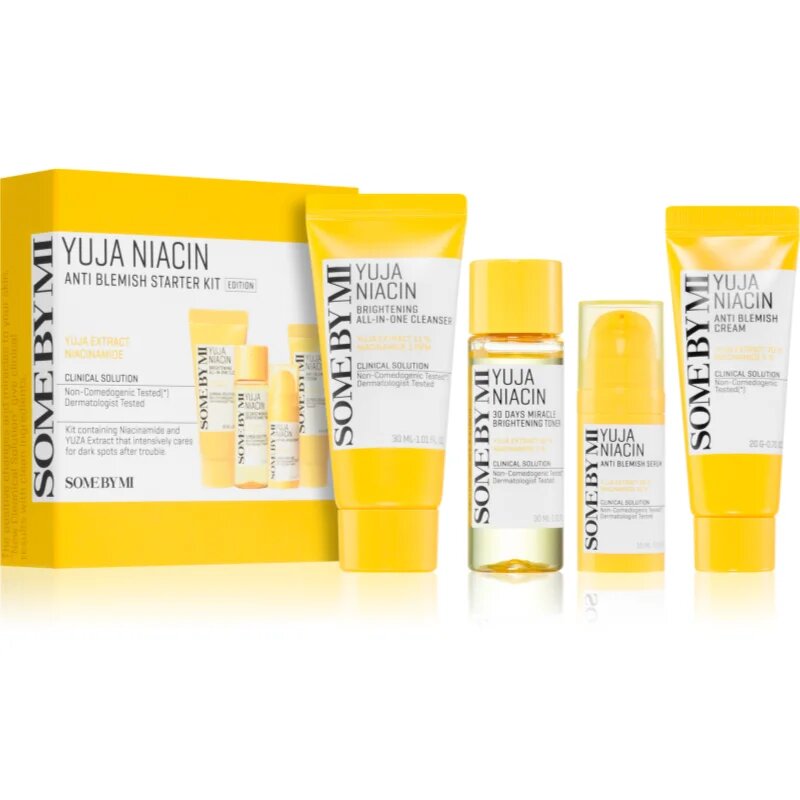 Some By Mi Yuja Niacin Anti Blemish Starter Kit Potovalni set za poenotenje tona kože