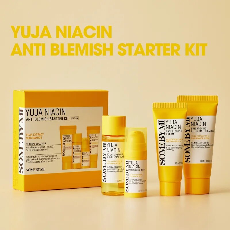 Some By Mi Yuja Niacin Anti Blemish Starter Kit Potovalni set za poenotenje tona kože