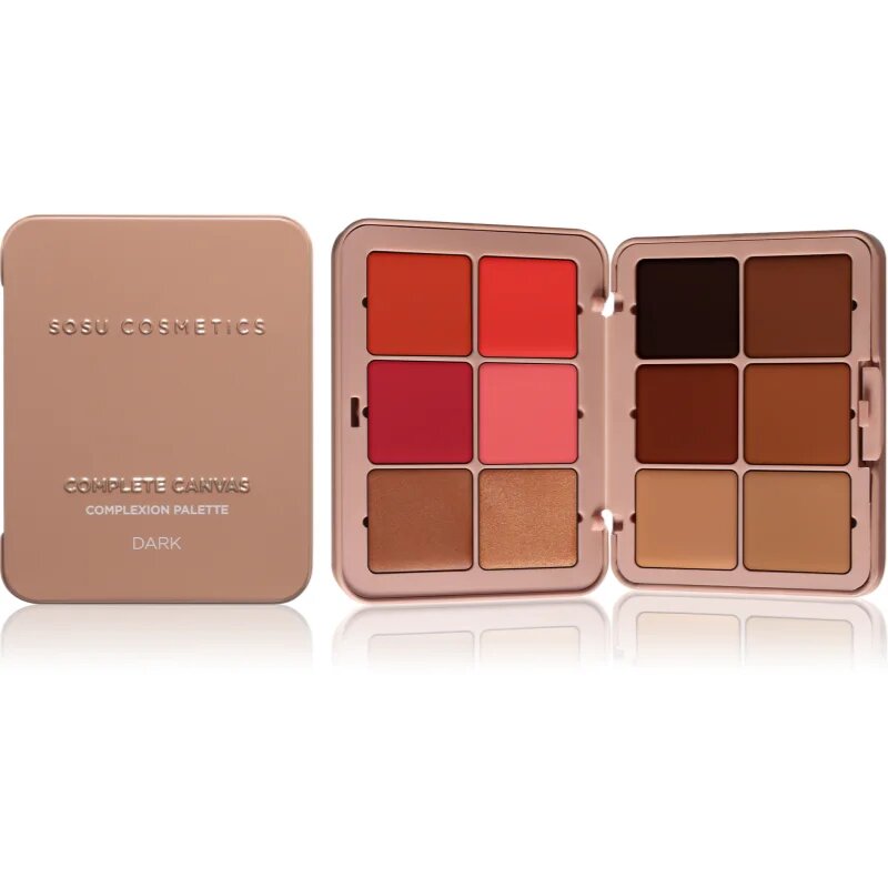SOSU Cosmetics Complete Canvas Complexion Palette večnamenska paleta za obraz odtenek Dark 26.4 g