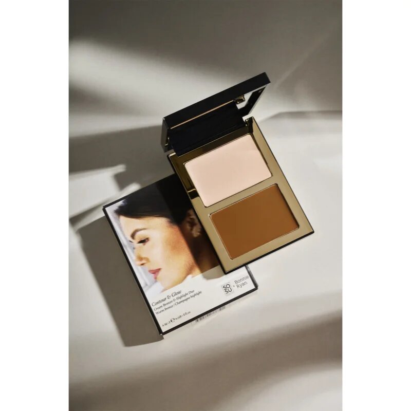 SOSU Cosmetics Contour & Glow posvetlitvena in bronz paleta 2x4.5 g