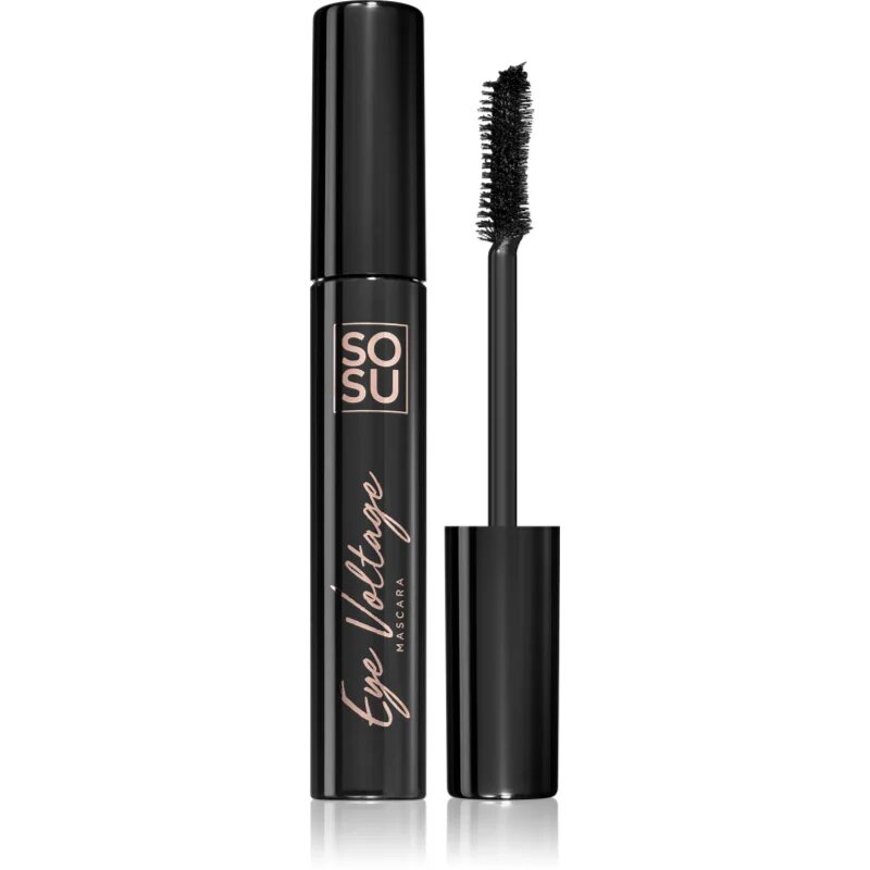 SOSU Cosmetics Eye Voltage vodoodporna maskara za privihanje in ločevanje trepalnic odtenek Jet Black 10 ml