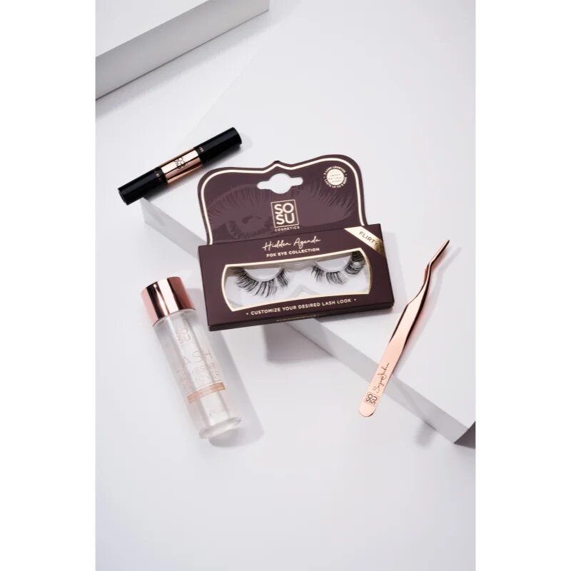 SOSU Cosmetics Hidden Agenda Fox Eye Collection umetne trepalnice odtenek Flirty 1 kos