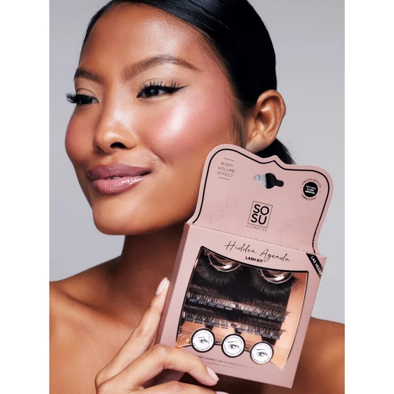 SOSU Cosmetics Hidden Agenda Lash Kit umetne trepalnice Las Vegas 1 kos