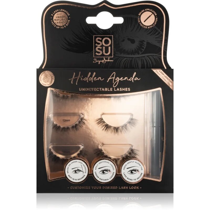 SOSU Cosmetics Hidden Agenda Undetectable Lashes set za trepalnice