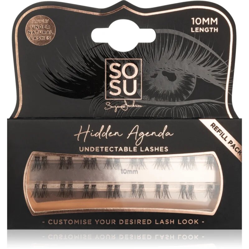 SOSU Cosmetics Hidden Agenda Undetectable Lashes šopaste lepilne trepalnice brez vozlička 10 mm
