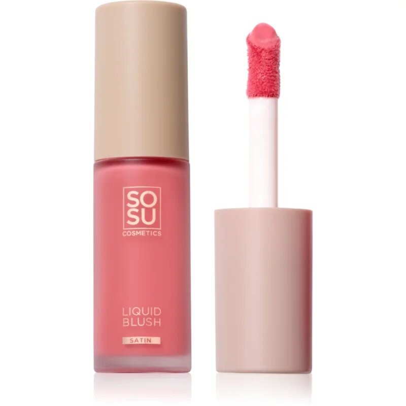SOSU Cosmetics Liquid Blush Satin tekoče rdečilo odtenek Pink Pop 9 ml