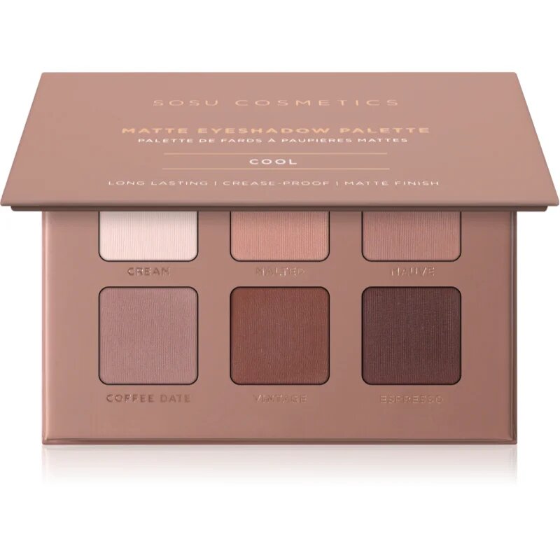 SOSU Cosmetics Matte Eyeshadow Palette paleta senčil za oči odtenek Cool 6x1.3 g