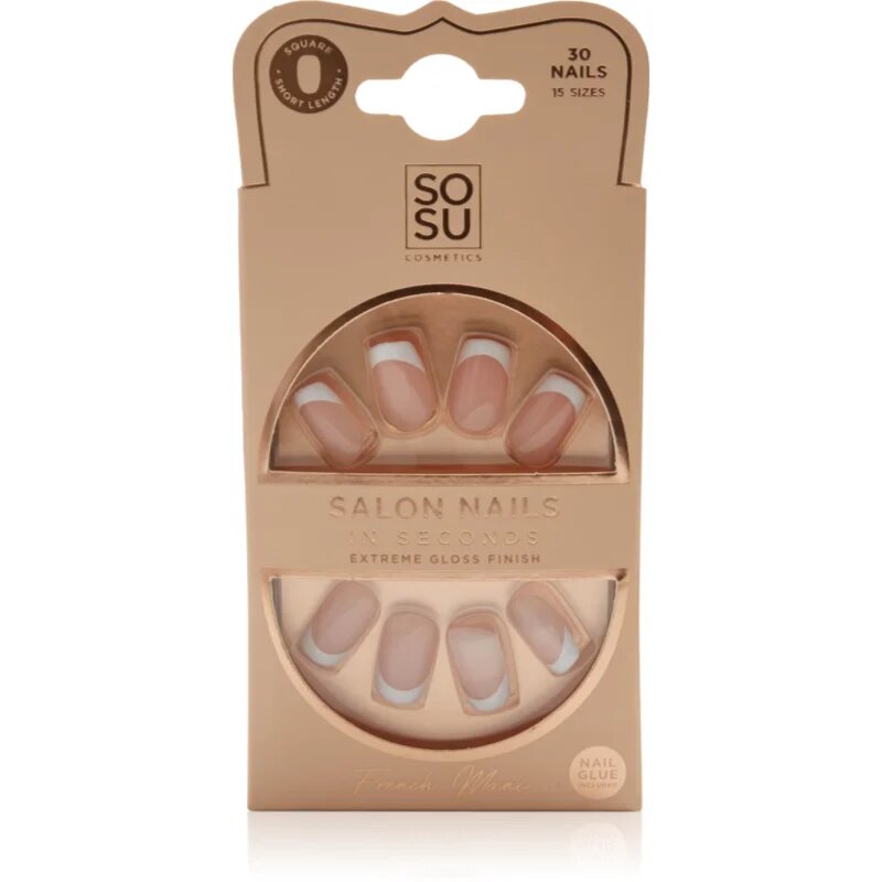 SOSU Cosmetics Salon Nails French Mani umetni nohti odtenek French Mani 30 kos