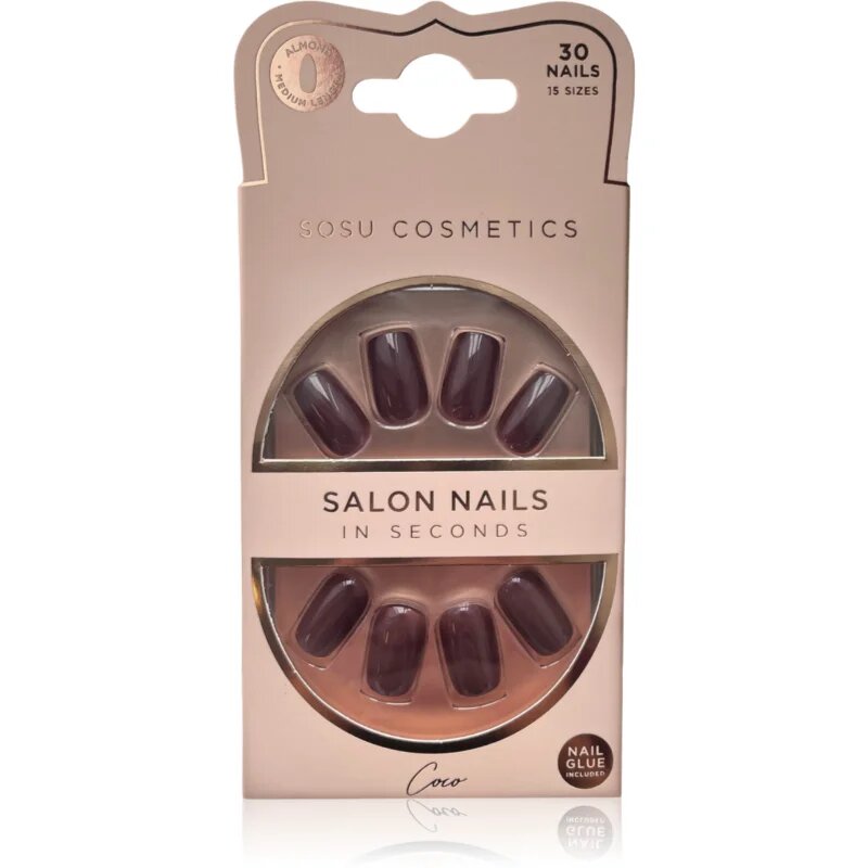 SOSU Cosmetics Salon Nails umetni nohti odtenek Coco 30 kos