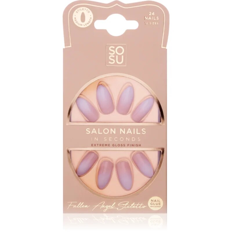SOSU Cosmetics Salon Nails umetni nohti odtenek Fallen Angel 24 kos