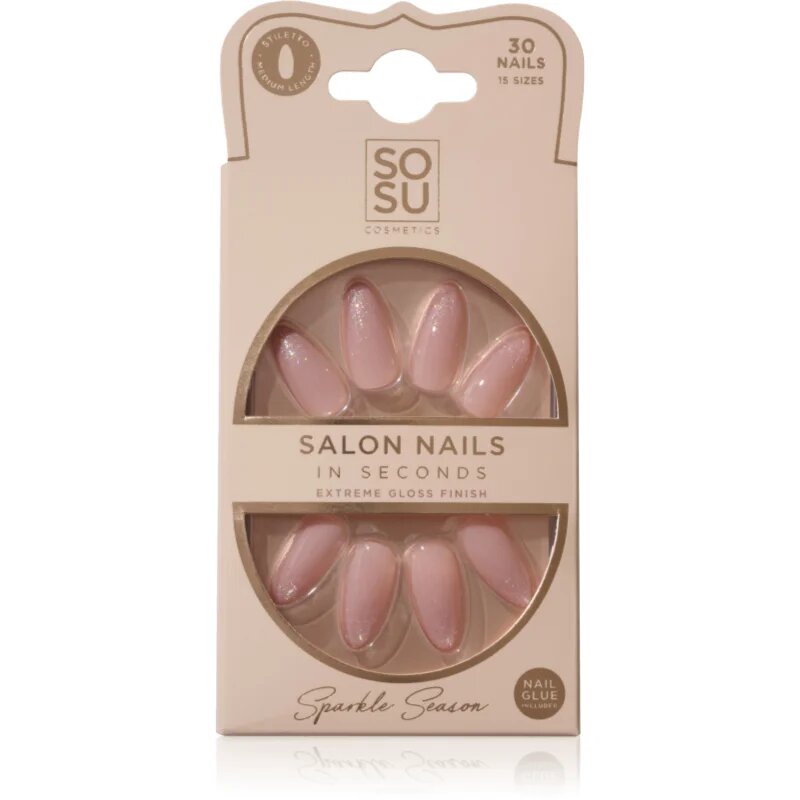 SOSU Cosmetics Salon Nails umetni nohti odtenek Sparkle Season 30 kos