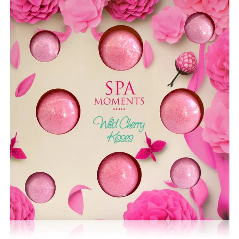 Spa Moments Wild Cherry Kisses šumeče kroglice za kopel