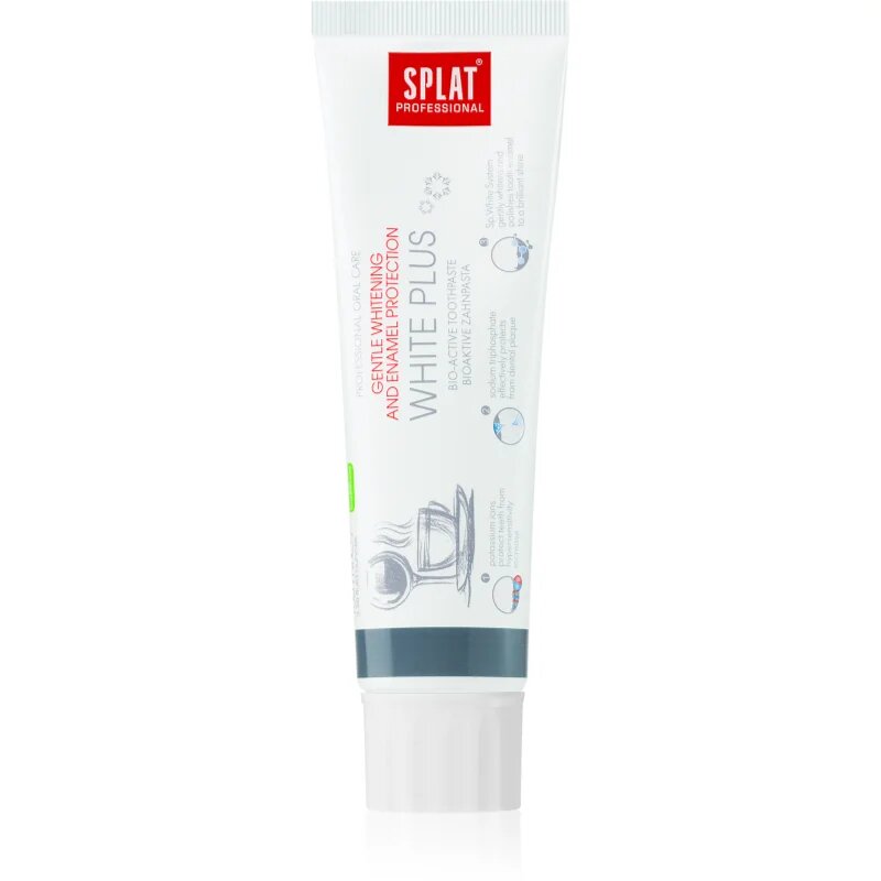Splat Professional White Plus bioaktivna zobna pasta za nežno beljenje zob in zaščito zobne sklenine 100 ml