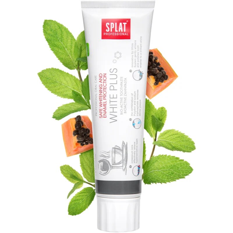 Splat Professional White Plus bioaktivna zobna pasta za nežno beljenje zob in zaščito zobne sklenine 100 ml