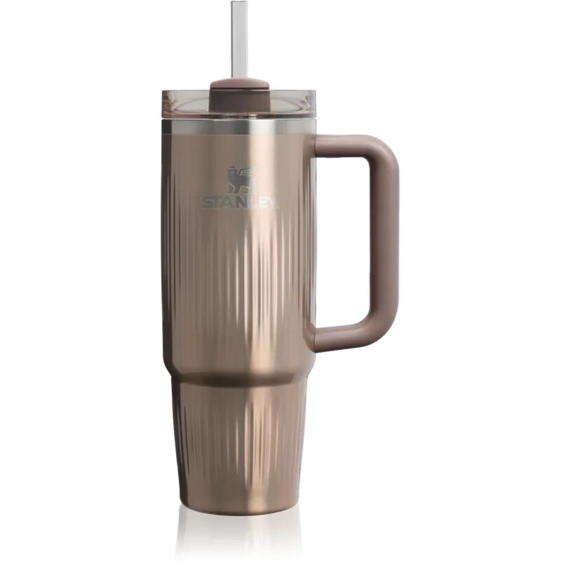 Stanley Quencher H2.O FlowState™ Fluted Tumbler lonček iz nerjavečega jekla s slamico srednja Pale Gold Shine 1 kos